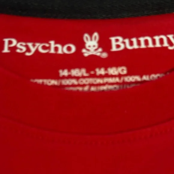 4 Psycho Bunny Kids Shirts Lot of 4! Green/Black/Red/Teal - Picture 8 of 13